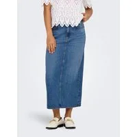 ONLY Jeansrock ONLLUMI – Jeansrock mit Rückenschlitz für moderne Looks modisch, Denim, regular fit, Baumwolle