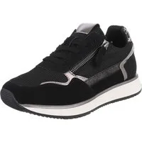 Ital-Design Damen Sneaker mit Mesh-Obermaterial und eleganten Details Sneaker (91261486) Keilabsatz/Wedge Sneakers Low in Schwarz