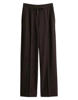 OPUS PANTS - Weite Stoffhose braun - Gr. - 36