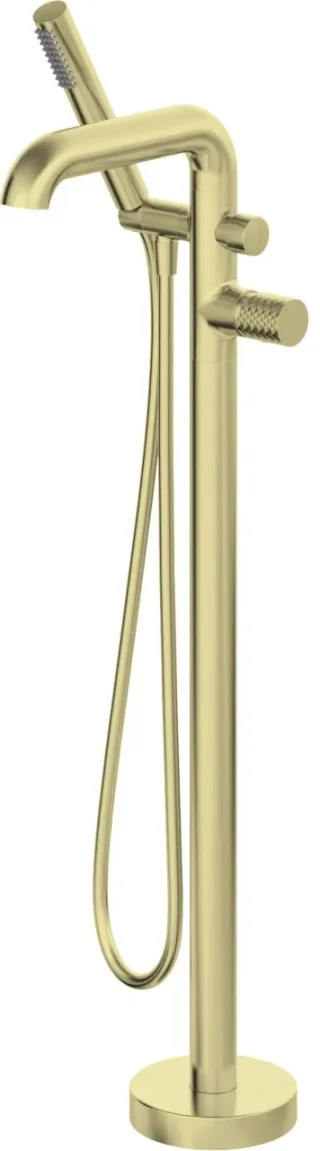 Neuesbad Serie 600 Hexa Freistehende Wannenarmatur mit Brauseset, gold gebürstet NB1DEBHS_R17M1