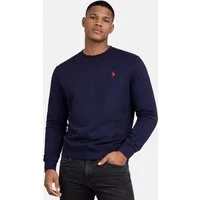 U.S. Polo Assn. Sweatshirt USGennet – Herren Pullover mit Rundhalsausschnitt Klassischer Rundhals, dezente Logo-Stickerei, bequeme Passform
