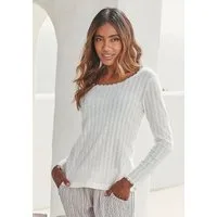 s.Oliver Pyjamaoberteil aus Ajour-Strick