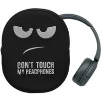 kwmobile Etui Hülle für Headset / Overear headphone Neopren Tasche, Case für Headset aus Neopren Stoff Don't touch my Headphones Design