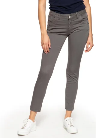 Amor, Truth & Trust Damen Slim Fit Hose Leoni grau