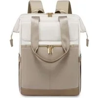 FOUORTUNATE-BEE Rucksack Damen, Laptop Schulrucksack Wasserdicht, Schultasche Teenager (Backpack Women Elegant Tagesrucksäcke Handtasche 2 in 1), 15,6 Zoll Arbeitstasche Lehrertasche Reiserucksack für Uni Büro