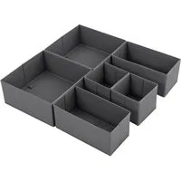 Sekey Aufbewahrungsbox Aufbewahrungsboxen Set us Vliesstoff Faltbare Stoffboxen Organizer (6 St), S (28×28×13×2, 14×28×13×2, 14×14×13×2) – für Schrank/Kleiderschrank