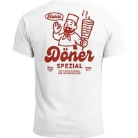Neverless Print-Shirt Herren T-Shirt Backprint Döner Spezial Funshirt mit witzigem Kebab mit Print