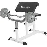 GORILLA SPORTS Hantelbank Curlbank Bizeps 120 cm, (6-tlg)