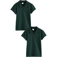 Next Poloshirt Kurzärmelige Polohemden aus Baumwolle im 2er-Pack (2-tlg)