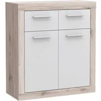 Newroom Kommode Sandeiche 83 cm, Kommode Sandeiche Modern Sideboard Highboard Wohnzimmer