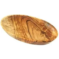 Olivenholz-erleben Servierschale oval, Snackschale aus Olivenholz – natürlich schön (Länge ca. 17 cm), Olivenholz, (1-tlg), Flache, elegante Form – ideal zum stilvollen Servieren und Dekorieren