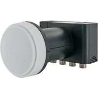 Schwaiger 714296 Universal-Quad-LNB (für 4 Teilnehmer, herausziehbare Wetterschutzabdeckung, hellgrau)