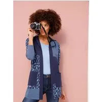 Sieh an! Shirtjacke Long-Shirtjacke Langarm