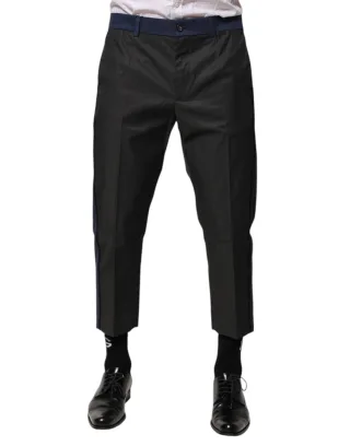 Gekürzte Kontrast-Taille-Hose