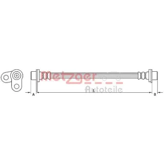 Metzger Bremsschlauch hinten links Citroen Mitsubishi Peugeot 4110746