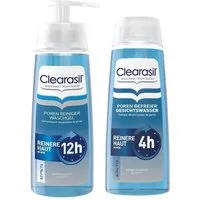 Clearasil Gesichtreinigungs-Set Clearasil Poren Reiniger Waschgel 200ml +Befreier Gesichtswasser 200ml, 2-tlg., Gesichtsreinigungs-Set