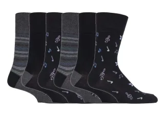 Gentle Grip - 6 Paar Herren Gentle Grip nicht elastische Socken - MGG546