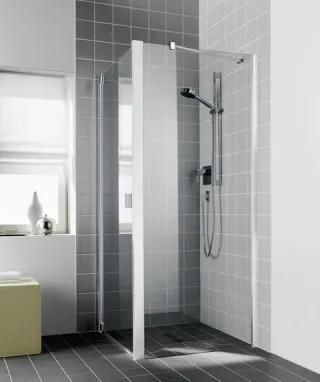 Kermi Seitenwand Raya TWD 0780x1850, silber mattglanz, ESG Opaco mit KermiClean, RATWD RATWD078181YK