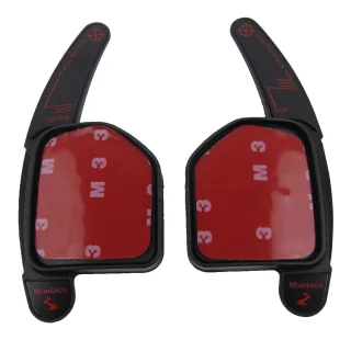 Premium Schaltwippen Verlängerung DSG Paddle Lenkrad Tasten Schwarz Rot für Audi