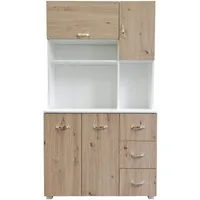 HTI-Living Küchenbuffet Küchenschrank Weiß Artisaneiche Blanca (Stück, 1-St., 1 Küchenschrank) Küchenbuffet