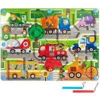 CLTYQ Lernspielzeug Montessori-Spielzeug, Magnetspiel, Perlenlabyrinth, Magnetspielzeug,Farbabgleich,Kinder ab 3Jahren (rotierendes Labyrinth)