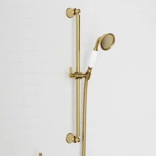 Steinberg Serie 350 Brausegarnitur mit Handbrause, mit Kunststoffbrauseschlauch 1500mm, brushed gold 350 1600 BG