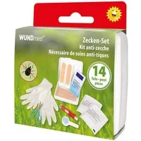 DocMed Zeckenpinzette Zecken-Set 14-teilig, Outdoor Erste Hilfe Set, Zecken-Set, 14-tlg., schnelle Zeckenbiss Behandlung, Präzise Zeckenentfernung