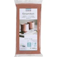 Glorex Bastelnaturmaterial Keramiton, terracotta 1000 g Modellierton