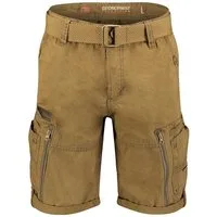 Geo Norway Cargoshorts Geo Norway Herren Shorts PASSPARTOUT (mit abnehmbarem Gürtel) in Unifarbe