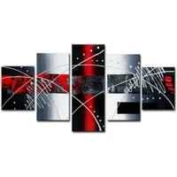 Visario Bild 5 er Set auf Leinwand, sofort aufhängbar, gerahmt, 160 x 80 cm, 5594
