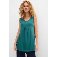 bonprix Longtop mit elegantem Faltendetail, lockere Passform, reine Baumwolle
