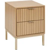 5five Simply Smart Nachttisch Nachttisch TASSO mit zwei Schubladen, 40 x 40 x 52,5 cm (funktional), keine
