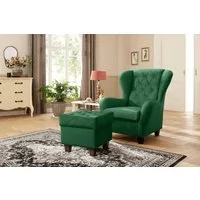 Home affaire Ohrensessel Alexander, B: 92 cm, Sitzhöhe: 44 cm, Set: mit Hocker