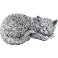 Stone and Style Gartenfigur Frostfeste Steinfigur Katze Betty schlafend