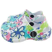 VewoTex Baby & Kinder Clogs mit Blumenmuster » günstige Kinderschuhe Clog (1 Paar Clogs, 2-tlg., Kein Set) Kinder Badeschlappen » Badelatschen mit Riemen & Cut-Outs