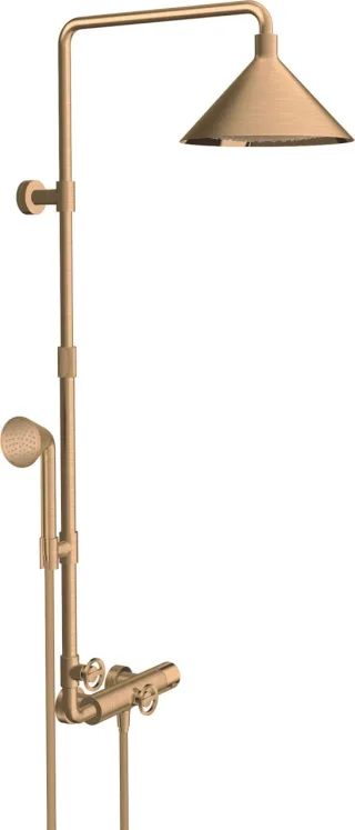 Hansgrohe Showerpipe Axor Front Brushed Bronze 26020140