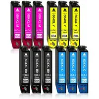 Druckerparadies 12er Pack Druckerpatronen 604 604XL kompatibel mit Epson XP-3205 Tintenpatrone (12-tlg)