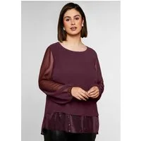 Sheego Klassische Bluse Tunika Langarm