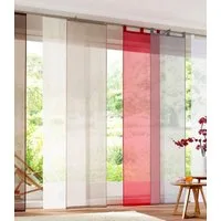 OTTO home Schiebegardine Xanten (2 St), Schlaufen, transparent, Voile, 2-er Set, mit Beschwerungsstangen, Breite: 57 cm, Flächenvorhang