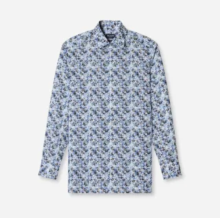 OLYMP - Modern Fit: Businesshemd blau/weiß - Gr. - 44