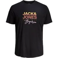 Jack & Jones Rundhalsshirt Jack&Jones XXL T-Shirt schwarz Print JORCANGGU