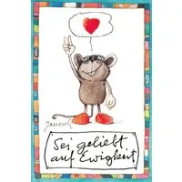 LuckyLinde Wanddekoobjekt Sei geliebt auf Ewigkeit (1 St), Exklusive JANOSCH Kindermotive, Stahlschild