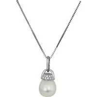 SilberDream Silberkette SilberDream Halskette silber weiß Damen (Halskette), Halsketten ca. 45cm, 925 Sterling Silber, Farbe: silber, weiß