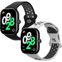 kwmobile 2x Uhrenarmband für Xiaomi Redmi Watch 4 Armband Smartwatch, 2-tlg., Fitnesstracker Band Set aus TPU Silikon - Ersatzarmband Smartwatch