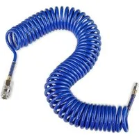 CCLIFE Druckluftschlauch Druckluft Spiralschlauch 5M für Kompressor Kompressorschlauch