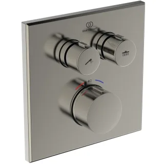 Ideal Standard Unterputz-Thermostat Ceratherm Navigo eckig 2 Verbraucher, Silver Storm, A8581GN A8581GN
