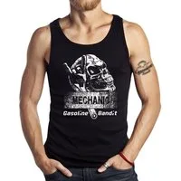 GASOLINE BANDIT® Tanktop für Hot Rod Biker, Racer, Motorrad Fans: Gasoline Mechanic