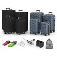 Onbest Kofferset 4er Hartschalen Trolley PREMIUM S-M-L-XL TSA-Schloss, (4 tlg), Mit sehr viel Zubehör, USB-C Anschluss