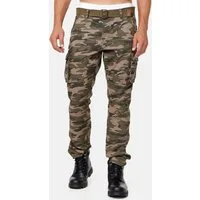 Indicode Cargohose Herren William Cargo Hose Herrenhose mit 7 Taschen, inkl. Gürtel