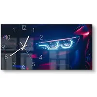 DEQORI Wanduhr 'BWM Frontal Nahaufnahme' (Glas Glasuhr modern Wand Uhr Design Küchenuhr)